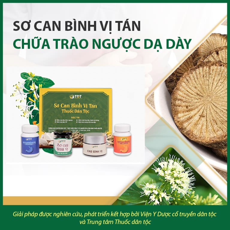 Sơ can Bình vị tán chữa trào ngược dạ dày