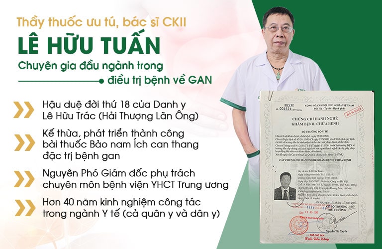 Thầy thuốc ưu tú Lê Hữu Tuấn - Chuyên gia gan mật hàng đầu Việt Nam