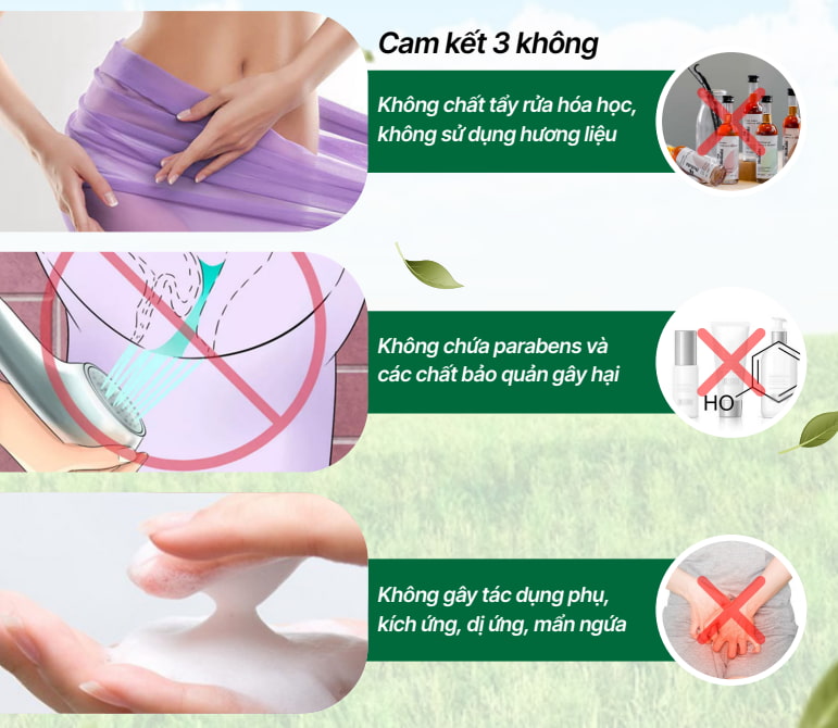 Cam kết 3 không của sản phẩm