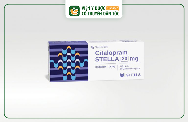 Citalopram Stella 20mg điều trị trầm cảm, rối loạn hoảng loạn