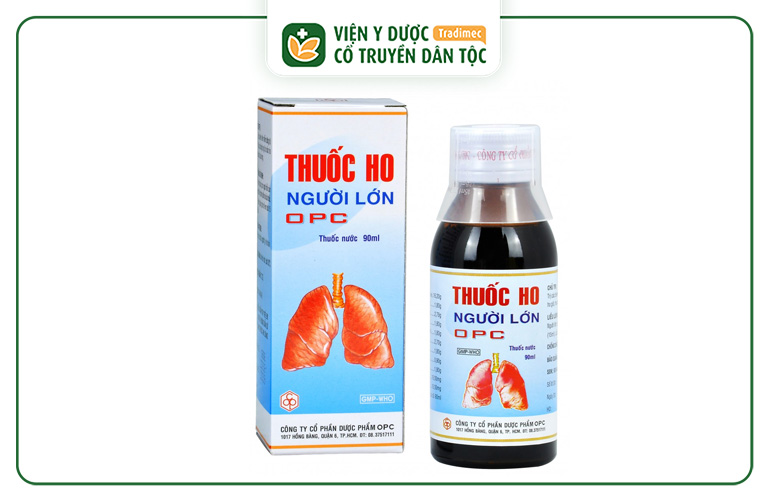 Siro OPC được dùng trong trị ho cho người lớn