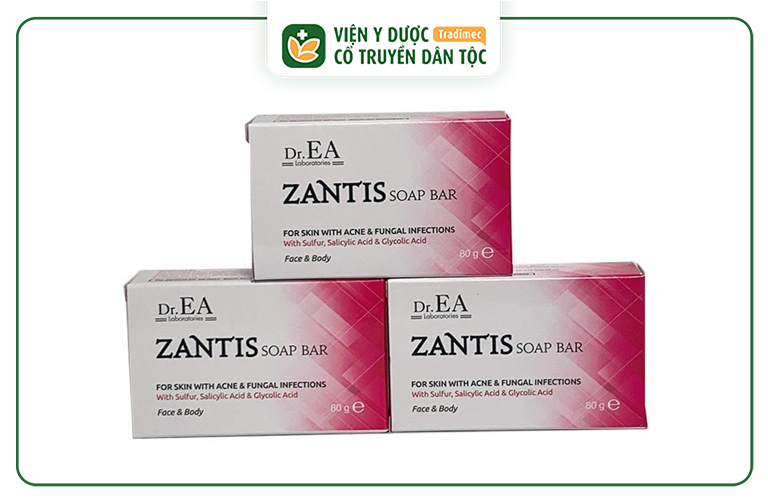 Xà phòng Zantis Soap Bar được bác sĩ da liễu khuyên dùng