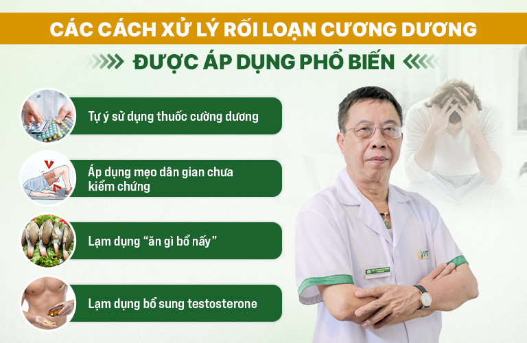 Các cách xử lý rối loạn cương dương được áp dụng phổ biến