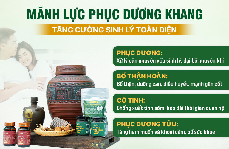 Bài thuốc Mãnh lực Phục dương khang tăng cường sinh lý nam