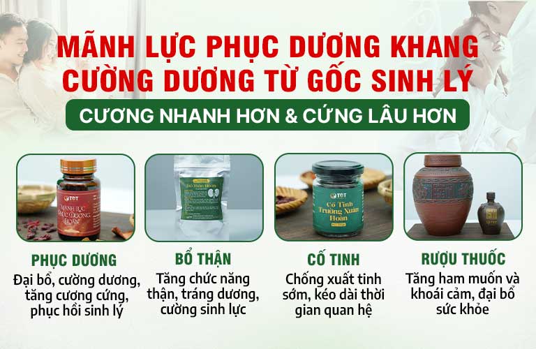 Mãnh lực Phục dương khang xử lý rối loạn cương dương