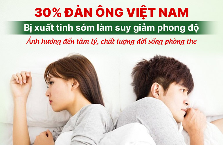 Xuất tinh sớm làm suy giảm phong độ nam giới