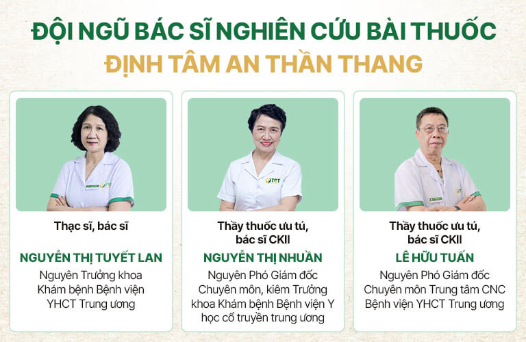 Đội ngũ bác sĩ nghiên cứu bài thuốc Định tâm An thần thang