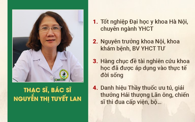 BS.CKII Nguyễn Thị Tuyết Lan (Nguyên Trưởng khoa khám bệnh BV YHCT Trung Ương) đánh giá cao bài thuốc Bổ Phế Y Diệu Đỗ Minh