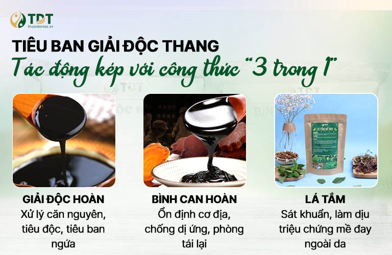 Bộ 3 nhóm thuốc Tiêu Ban Giải Độc Thang