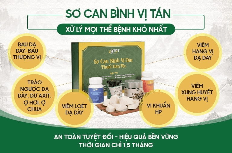 Sơ can Bình vị tán chữa khỏi các bệnh dạ dày cấp - mãn tính hiệu quả