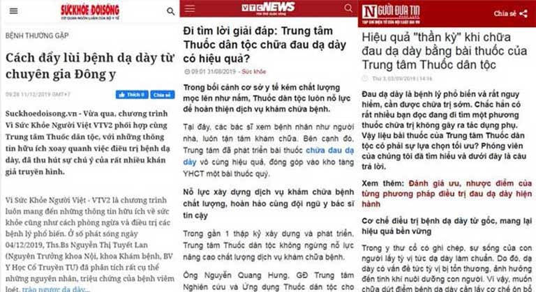 Báo chí đưa tin về bài thuốc Sơ can Bình vị tán