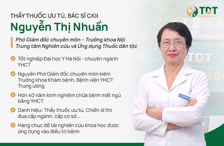 Thầy thuốc ưu tú, bác sĩ CKII Nguyễn Thị Nhuần 