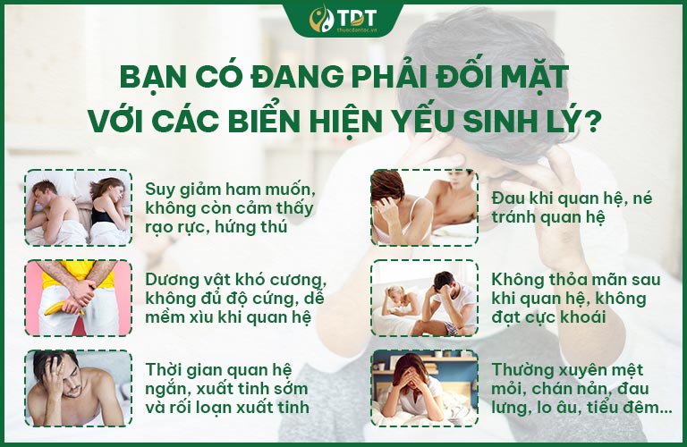 Biểu hiện yếu sinh lý nam